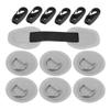 X AUTOHAUX 6pcs 8cm Gray D Ring Patch PVC Stainless Steel Round Shape D Ring Pad Set for Inflatable Boat Kayak Canoe Deck with Hooks Handle view 1