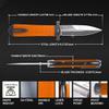 Firebird GANZO Adimanti Samson-OR Folding Pocket Knife Razor Sharp D2 Steel Blade Ergonomic G10 Anti-Slip Handle with Clip Hunting Fishing Camping Outdoor Flipper EDC Pocket Knife (Orange) view 2