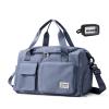 Blue Gym Bag for Women, Waterproof Travel Duffle Bag Carry On Weekender Bag with Shoe Compartment & Wet Pocket, Gym Tote Bag for Travel, Workout, Sport view 1