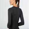 MathCat Workout Shirts for Women Long Sleeve, Workout Tops for Women, Quick Dry Gym Athletic TopsSeamless Yoga Shirts Black view 3