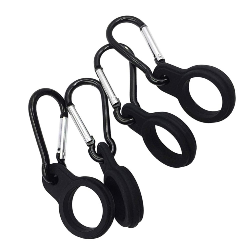 4pcs Bottle Holder Belt Clip Bottle Buckle Water Bottle Ring Carrier Silicone Water Bottle Carrier Water Bottle Hook Clip Keychain Clip Belt Accessories Portable Bottle Kettle