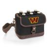 PICNIC TIME NFL Washington Commanders Beer Caddy, Beer Cooler Tote with Opener, 6-Pack Cooler, Gifts for Beer Lovers, (Black with Brown Accents) view 1
