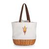 PICNIC TIME NCAA Arizona State Sun Devils Coronado Canvas and Willow Basket Tote, Picnic Tote Bag, Beach Tote, (Beige Canvas) view 1