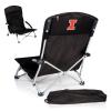 PICNIC TIME NCAA Illinois Fighting Illini Tranquility Beach Chair with Carry Bag, Low Beach Chair for Adults, Low Lawn Chair, (Black) view 1