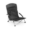PICNIC TIME NCAA Illinois Fighting Illini Tranquility Beach Chair with Carry Bag, Low Beach Chair for Adults, Low Lawn Chair, (Black) view 3