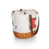 PICNIC TIME NCAA Illinois Fighting Illini Coronado Canvas and Willow Basket Tote, Picnic Tote Bag, Beach Tote, (Beige Canvas) view 3