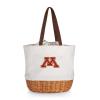 PICNIC TIME NCAA Minnesota Golden Gophers Coronado Canvas and Willow Basket Tote, Picnic Tote Bag, Beach Tote, (Beige Canvas) view 1