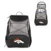 Picnic TIME NFL Denver Broncos PTX Backpack Cooler, Soft Cooler Backpack, Insulated Lunch Bag, (Black with Gray Accents) view 4