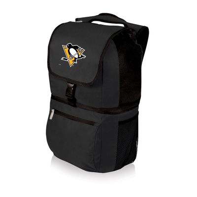 PICNIC TIME NHL Pittsburgh Penguins Zuma Backpack Cooler, Soft Cooler Backpack, Lunch Cooler, (Black)