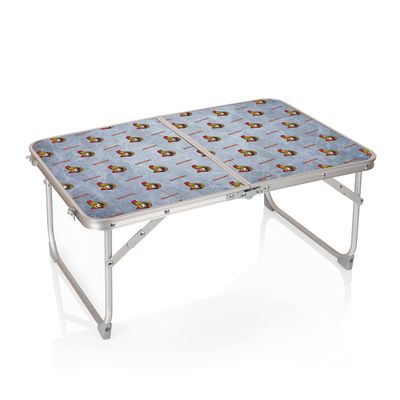 PICNIC TIME NHL Ottawa Senators Concert Mini Portable Table, Small Folding Table, Mini Picnic Table, (Charcoal Wood Grain)