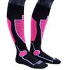 Pure Athlete Merino Wool Midweight Ski Socks - Warmest Winter Thermal Sock for Men Women Skiing Snowboarding Hiking Hunting (S, Black/Neon Pink) view 2
