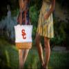 PICNIC TIME NCAA USC Trojans Coronado Canvas and Willow Basket Tote, Picnic Tote Bag, Beach Tote, (Beige Canvas) view 2