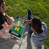 PICNIC TIME NCAA Michigan Wolverines Concert Mini Portable Table, Small Folding Table, Mini Picnic Table, (Charcoal Wood Grain) view 2