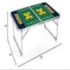 PICNIC TIME NCAA Michigan Wolverines Concert Mini Portable Table, Small Folding Table, Mini Picnic Table, (Charcoal Wood Grain) view 3