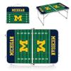 PICNIC TIME NCAA Michigan Wolverines Concert Mini Portable Table, Small Folding Table, Mini Picnic Table, (Charcoal Wood Grain) view 4