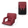 Picnic TIME NFL Washington Commanders Ventura Reclining Stadium Seat with Back Support, Bleacher Seat, Beach Floor Chair, (Burgundy) view 3