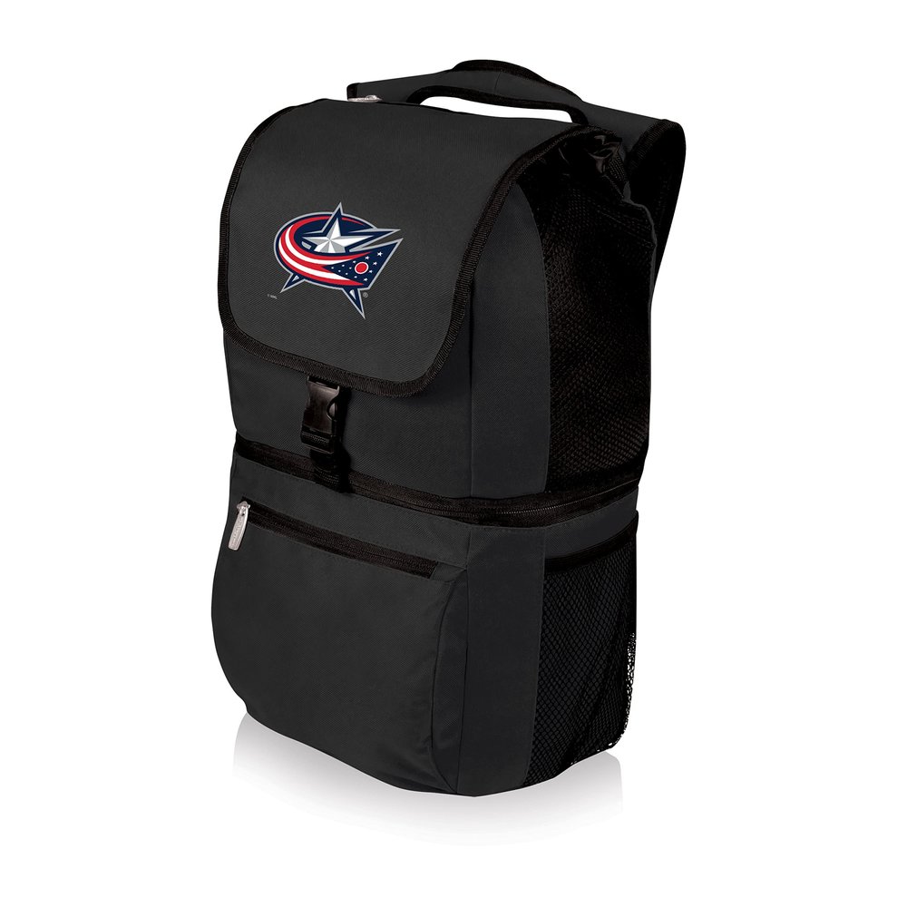 PICNIC TIME NHL Columbus Blue Jackets Zuma Backpack Cooler, Soft Cooler Backpack, Lunch Cooler, (Black)