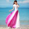 Skirt Fashion Full Flowing Circle Color Women Chiffon Bohemian Matching Skirt Skirt Skirt Leggings (Hot Pink, One Size) view 3