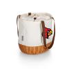 PICNIC TIME NCAA Louisville Cardinals Coronado Canvas and Willow Basket Tote, Picnic Tote Bag, Beach Tote, (Beige Canvas) view 3