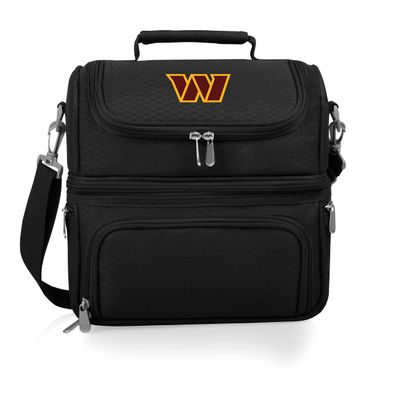 PICNIC TIME NFL Washington Commanders Pranzo Lunch Bag, Insulated Lunch Box with Picnic Set, Lunch Cooler Bag, (Black)