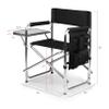PICNIC TIME NHL Seattle Kraken Sports Chair with Side Table, Beach Chair, Camp Chair for Adults, (Black) view 3