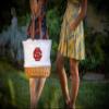 PICNIC TIME NCAA USC Trojans Alternate Coronado Canvas and Willow Basket Tote, Picnic Tote Bag, Beach Tote, (Beige Canvas) view 3