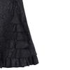 Fishtail Ruffle Skirt Mermaid Style Skirt Retro Women Vintage Long Punk Bodycon Skirt Denim Overall Skirt (Black, XXL) view 3