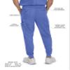 Landau Proflex Tailored Fit Stretch 7-Pkt Jogger Scrub Pants for Men 2100PRV Royal SXL view 3