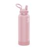 Takeya Actives Water Bottle with Straw Lid - Durable & Easy-Care Water Bottle with Stainless Steel Insulation - BPA-Free Lid with Carry Handle & Straw - Dishwasher-Safe - 40 oz, Blush view 1