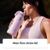 Takeya Actives Water Bottle with Straw Lid - Durable & Easy-Care Water Bottle with Stainless Steel Insulation - BPA-Free Lid with Carry Handle & Straw - Dishwasher-Safe - 40 oz, Blush view 3