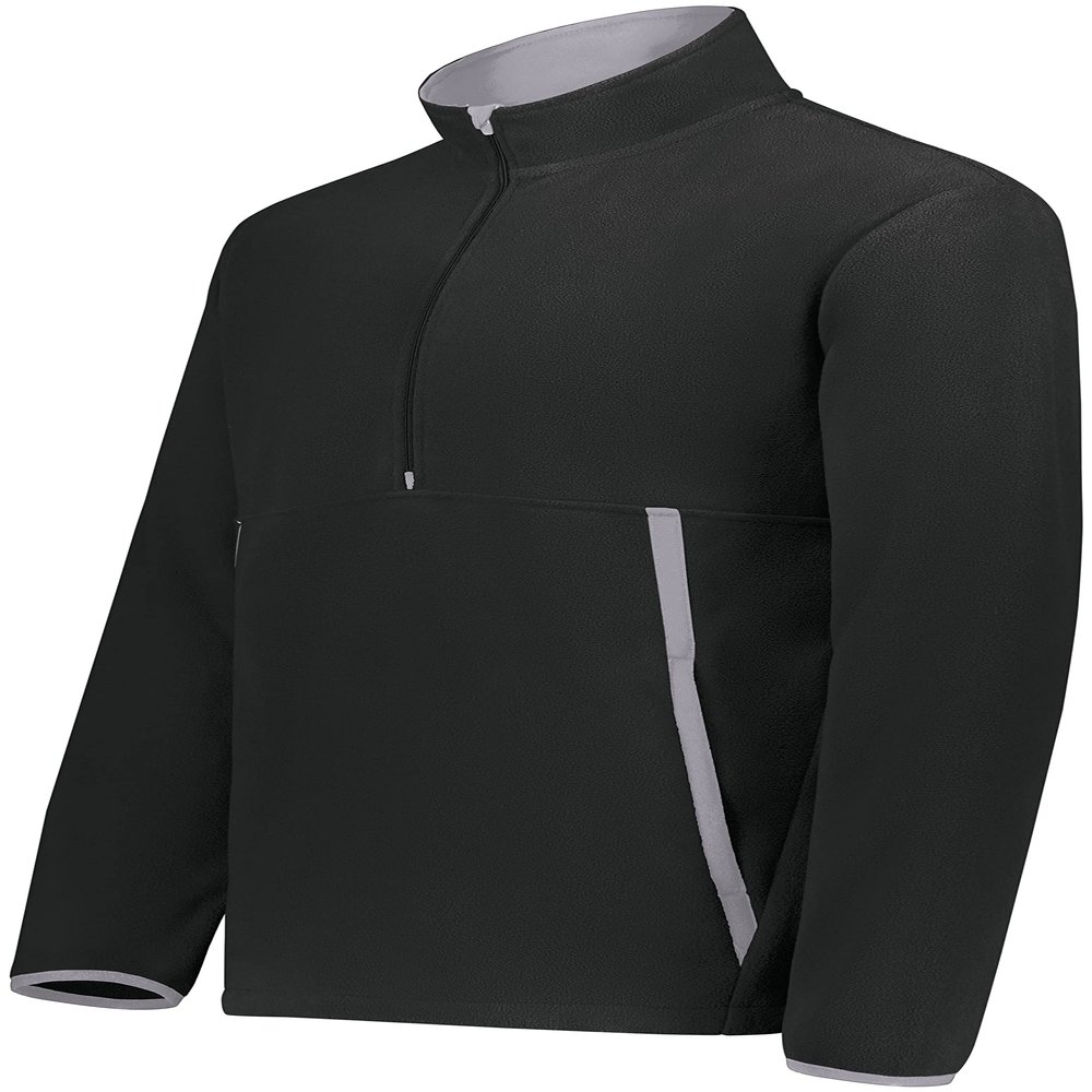 Augusta Sportswear Unisex Youth Chill Fleece 2.0 1/2 Zip Pullover Jacket, Black, X-Small US