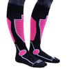 Pure Athlete Merino Wool Midweight Ski Socks - Warmest Winter Thermal Sock for Men Women Skiing Snowboarding Hiking Hunting (M, Black/Neon Pink) view 2