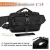 ACEXIER Tactical Men Waist Bag Outdoor Sports Chest Pack Waterproof Shoulder Belt Bag E.DC Crossbody Bags for Hunting Camping Hiking view 3