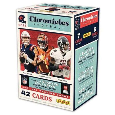NFL 2022 Chronicles Draft Picks Football Trading Card BLASTER Box [6 Packs, Pink Parallels!]