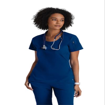 BARCO One BOT142 Women's Uplift Scrub Top Indigo (Navy) XL