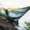 KAMMOK: Roo Double Hammock | Made from Strong & 100% Recycled Water Resistant Ripstop Fabric | Comfortable, Packable, Lightweight (Lifetime Adventure Grade Warranty), Ocean Print view 4