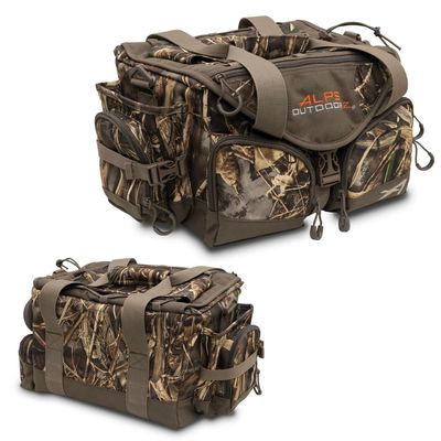 ALPS OutdoorZ Deluxe Floating Blind Bag - Large, Realtree MAX-7 - Waterproof Hunting Duffel Bag, with Removable Dividers, Thermos Sleeve & Padded Shoulder Strap
