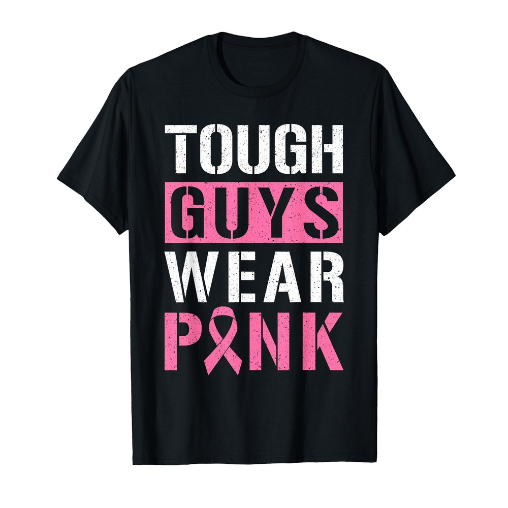 Tough Guys Wear Pink T-Shirt, Men, Black, Small