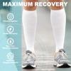 Medical Compression Socks for Women and Men 3 Pairs 20-30 mmHg Knee High Christmas Compression Stockings Circulation Best for Running Athletic Nurses (06 White Copper 3 Pack, Large-X-Large) view 4