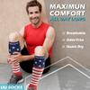 Medical Compression Socks for Women and Men 3 Pairs 20-30 mmHg Knee High Christmas Compression Stockings Circulation Best for Running Athletic Nurses (07 US Flag 3 Pack, Large-X-Large) view 3