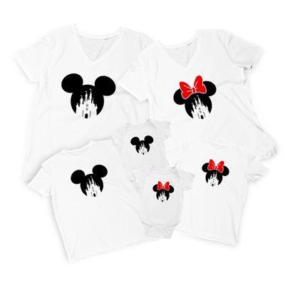 Natural Underwear Family Matching T-Shirts #4 Ears Castle Couple Shirts Magic Kingdom Family Vacation Trip Women Men Youth Kids Cotton T Shirts White 6 Months Boy Infant
