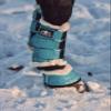 Equestroom Baby Blue Overreach Fur Horse Bell Boots - Durable and Long-Lasting Protection, Heavy-Duty, Shock-Absorbing Pony view 2