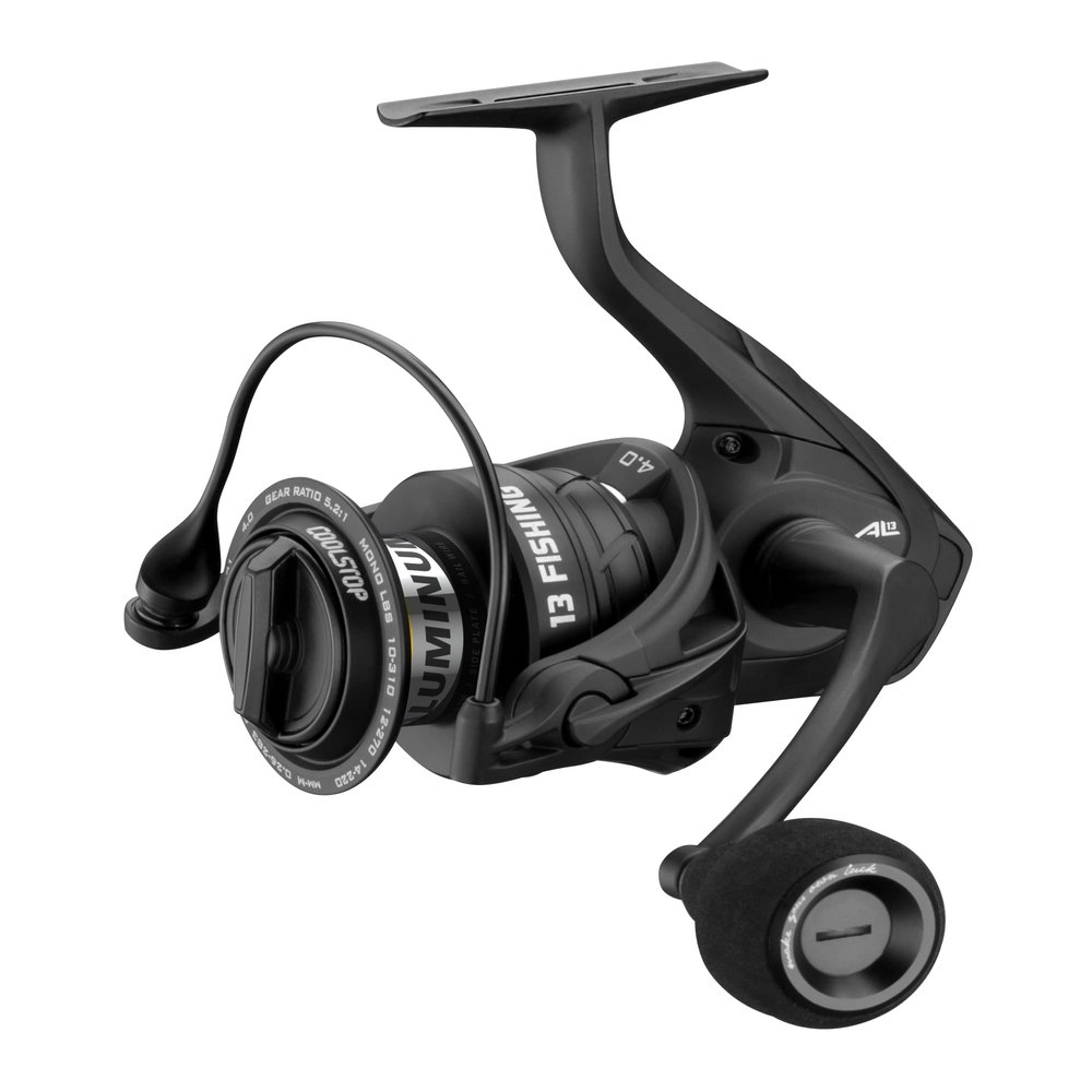 13 FISHING - AL13 Spinning Reel - 5.2:1 Power Ratio - 2.0 Size (Salt) - AL13-5.2-2.0 Black