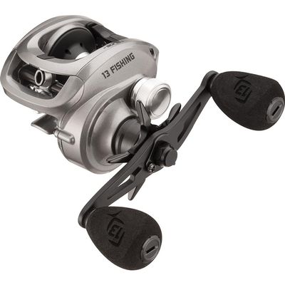 13 FISHING - Inception Slide Baitcast Reel - 8.1:1 Gear Ratio - Left Hand Retrieve (Fresh+Salt) - INSLD2-8.1-LH, Gray