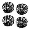 4Pcs Metallic Cheerleading Pom Poms, Creatiee 2 Pair Cheerleader Cheering Squad Pompoms for School Sports Dance Games Team Spirit Cheer (Black-Silver) view 1