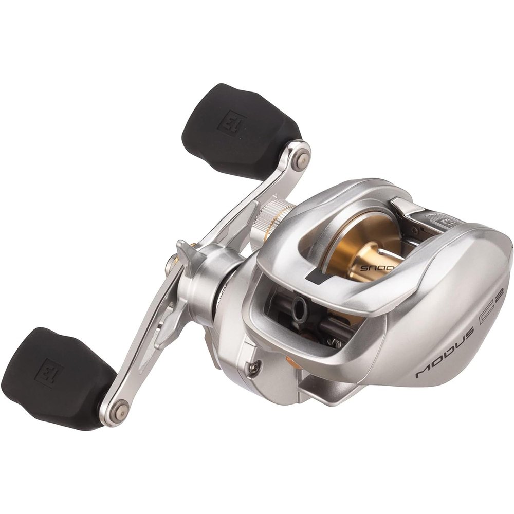 13 Fishing - Modus C2 Baitcast Reel - 6.6:1 Gear Ratio - Left Hand Retrieve (Fresh) - MODC2-6.6-LH,Silver