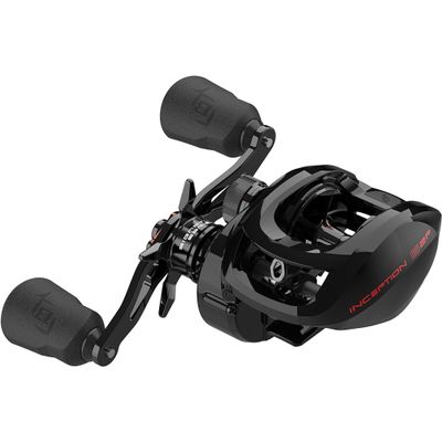 13 FISHING - Inception G2 Baitcast Reel - 7.3:1 Gear Ratio - Left Hand Retrieve (Fresh) - ING2-7.3-LH, Black