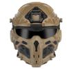Tactical Airsoft Helmet Built-in Headset Anti-Fog Fan Assault Helmet Removable Mask Paintball Equipment Protect Helmet (Color : HL98 T) view 1