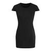 T Shirt Dress for Women Casual Tight Neck Sexy Women's Dress Short Round Bag Ultra Hip Women's Dress (Black, XL) view 3