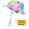 Baby Sun Hat Toddler Bucket Hat Summer Kids Beach Hats UPF 50+ Outdoor Adjustable Wide Brim Hat for Boy Girl,Rainbow 6-10 Years view 3